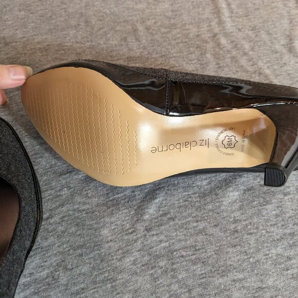 Liz Claiborne Grey Flannel Heels - Picture 5 of 5